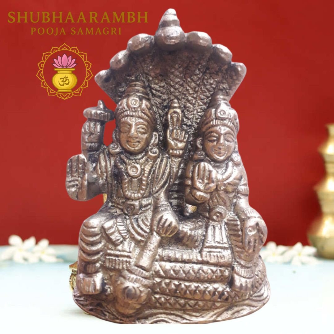 Lord Vishnu Lakshmi Brass Idol / भगवान विष्णु लक्ष्मी पीतल की मूर्ति