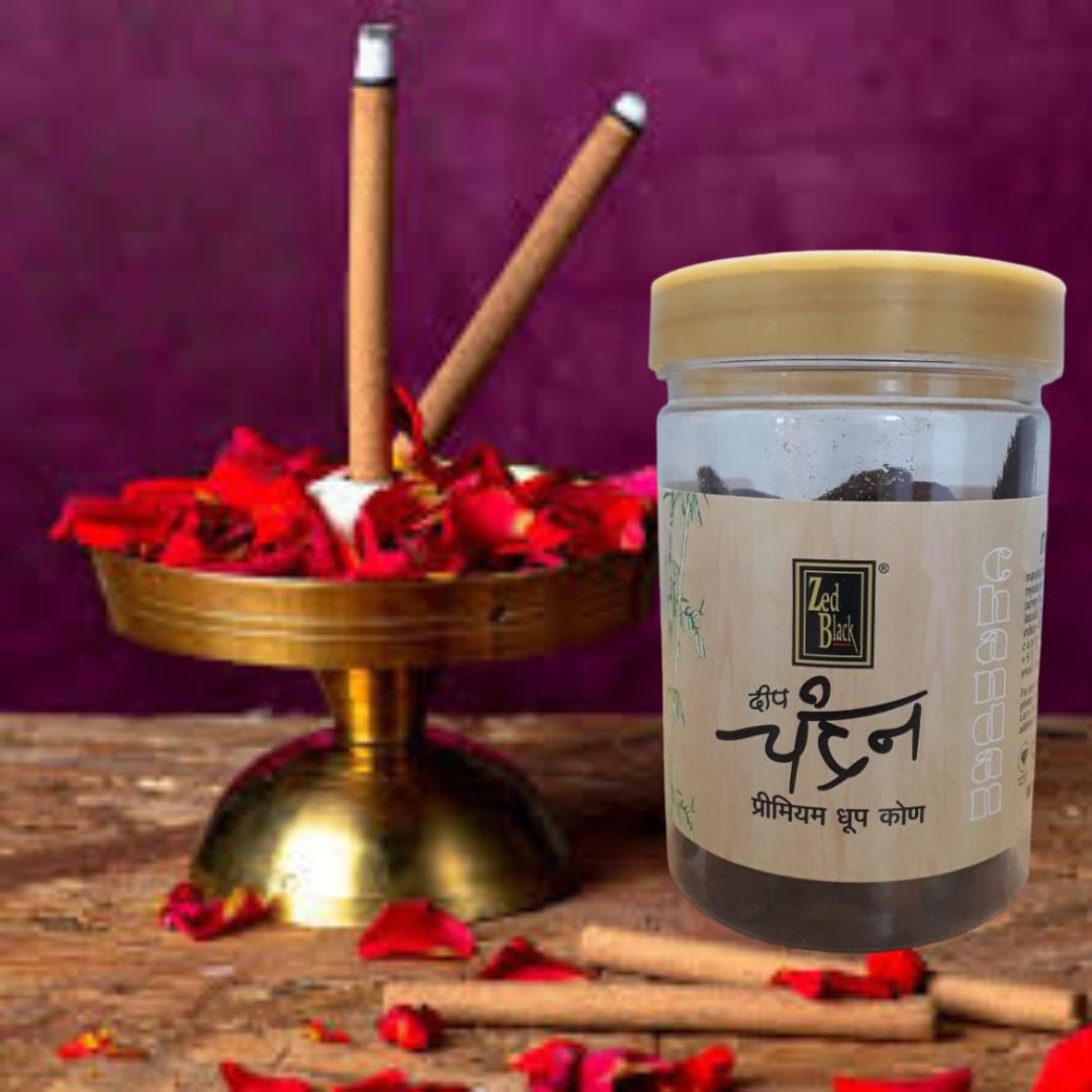 Zed Black Chandan Dhoop Cone/ज़ेड ब्लैक चंदन धूप कोन
